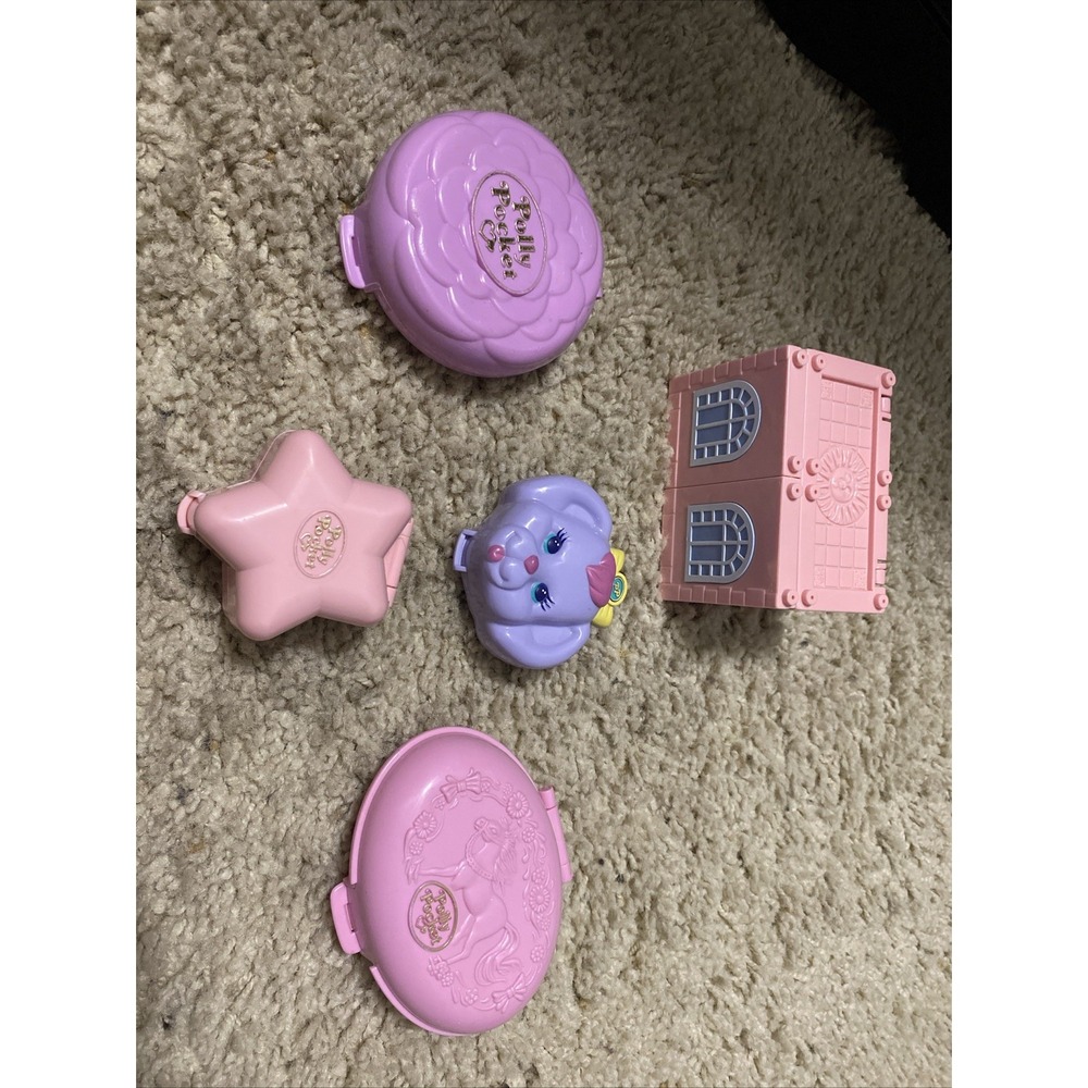 1990's Vintage Polly Pocket Bluebird Compact Lot Of 5!!!